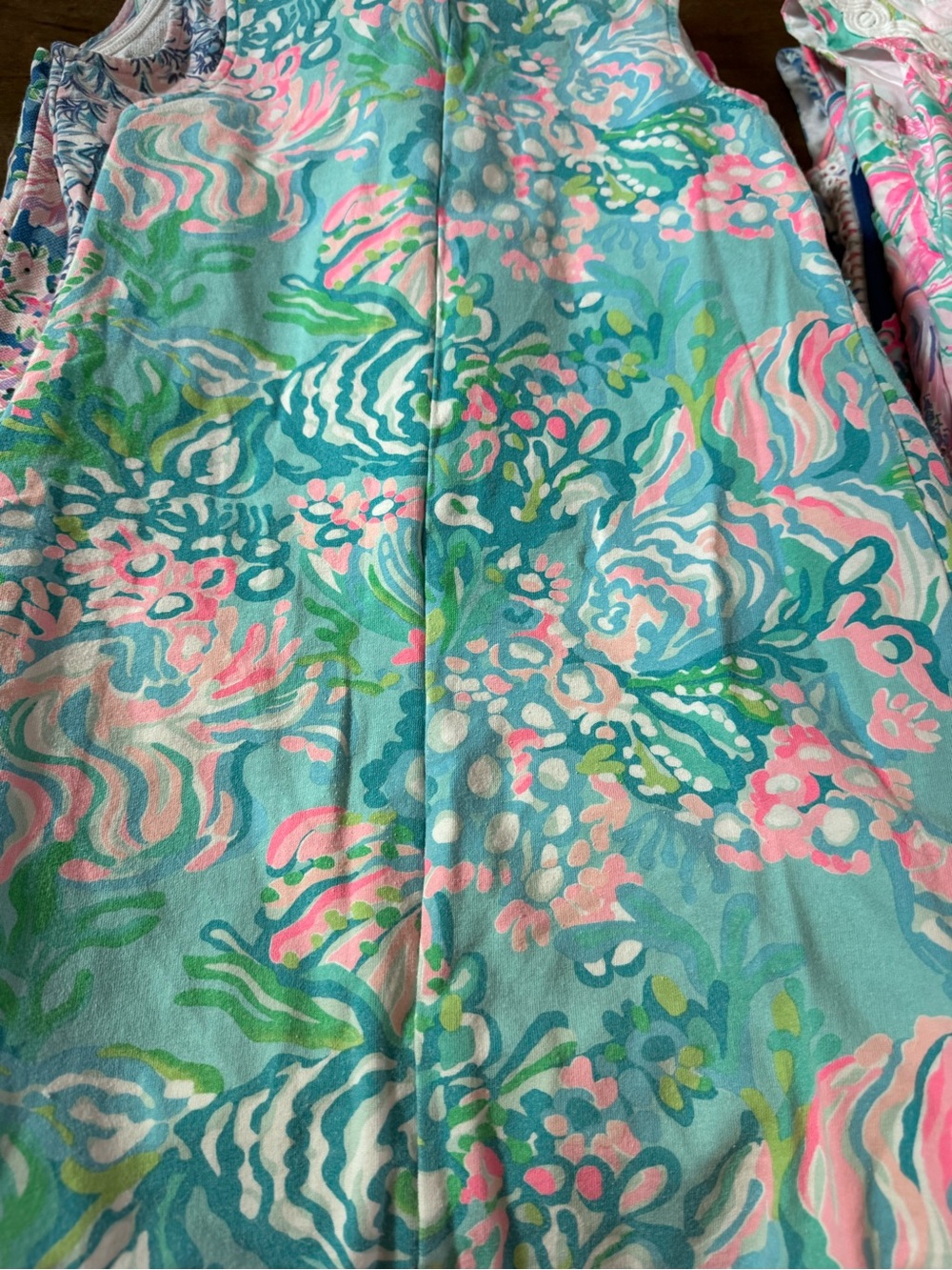 Lilly Pulitzer Girls dress- aqua with colorful fish!